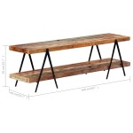 vidaXL Comodă TV, 160 x 40 x 50 cm, lemn masiv reciclat