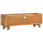 vidaXL Comodă TV sculptată manual, 120x30x40 cm, lemn masiv reciclat