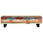 vidaXL Măsuță de cafea, 120 x 50 x 30 cm, lemn masiv reciclat și oțel vidaXL Măsuță de cafea, 120 x 50 x 30 cm, lemn masiv reciclat și oțel