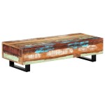 vidaXL Măsuță de cafea, 120 x 50 x 30 cm, lemn masiv reciclat și oțel vidaXL Măsuță de cafea, 120 x 50 x 30 cm, lemn masiv reciclat și oțel