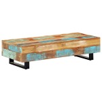vidaXL Măsuță de cafea, 120 x 50 x 30 cm, lemn masiv reciclat și oțel vidaXL Măsuță de cafea, 120 x 50 x 30 cm, lemn masiv reciclat și oțel