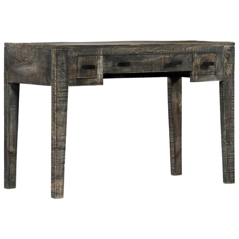 vidaXL Birou, negru, 110 x 50 x 75 cm, lemn masiv de mango