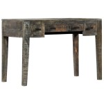vidaXL Birou, negru, 110 x 50 x 75 cm, lemn masiv de mango
