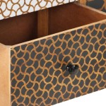 vidaXL Dulap, model imprimat, 130 x 30 x 70 cm, lemn masiv de mango