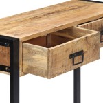 vidaXL Masă consolă, 90 x 30 x 75 cm, lemn masiv de mango vidaXL Masă consolă, 90 x 30 x 75 cm, lemn masiv de mango