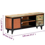 vidaXL Comodă TV, 120 x 30 x 45 cm, lemn masiv reciclat