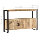 vidaXL Dulap lateral, 120 x 30 x 75 cm, lemn masiv de mango vidaXL Dulap lateral, 120 x 30 x 75 cm, lemn masiv de mango