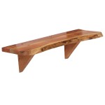 vidaXL Rafturi de perete, 2 buc., 60x20x18 cm, lemn masiv de acacia