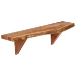 vidaXL Rafturi de perete, 2 buc., 60x20x18 cm, lemn masiv de acacia