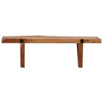 vidaXL Rafturi de perete, 2 buc., 60x20x18 cm, lemn masiv de acacia