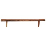 vidaXL Rafturi de perete, 2 buc., 90x20x18 cm, lemn masiv de acacia