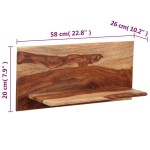 vidaXL Rafturi de perete, 2 buc., 58x26x20 cm, lemn masiv de acacia