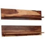 vidaXL Rafturi de perete, 2 buc., 118x26x20 cm, lemn masiv de acacia vidaXL Rafturi de perete, 2 buc., 118x26x20 cm, lemn masiv de acacia