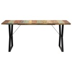 vidaXL Masă de bucătărie, 180 x 90 x 76 cm, lemn masiv reciclat vidaXL Masă de bucătărie, 180 x 90 x 76 cm, lemn masiv reciclat
