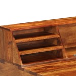 vidaXL Birou, 110x50x94 cm, lemn masiv de acacia și oțel vidaXL Birou, 110x50x94 cm, lemn masiv de acacia și oțel