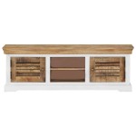 vidaXL Comodă TV, 118 x 30 x 40 cm, lemn masiv de mango vidaXL Comodă TV, 118 x 30 x 40 cm, lemn masiv de mango