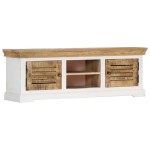 vidaXL Comodă TV, 118 x 30 x 40 cm, lemn masiv de mango vidaXL Comodă TV, 118 x 30 x 40 cm, lemn masiv de mango