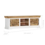 vidaXL Comodă TV, 118 x 30 x 40 cm, lemn masiv de mango vidaXL Comodă TV, 118 x 30 x 40 cm, lemn masiv de mango