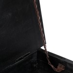 vidaXL Măsuță de cafea, negru, 65 x 65 x 30 cm, lemn masiv de mago