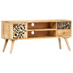 vidaXL Comodă TV, 100 x 30 x 45 cm, lemn masiv de mango