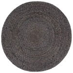 vidaXL Taburet lucrat manual, gri închis, 45x30 cm, iută vidaXL Taburet lucrat manual, gri închis, 45x30 cm, iută