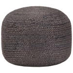 vidaXL Taburet lucrat manual, gri închis, 45x30 cm, iută vidaXL Taburet lucrat manual, gri închis, 45x30 cm, iută