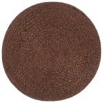 vidaXL Taburet lucrat manual, maro, 40x45 cm, iută