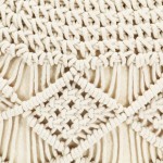 vidaXL Taburet puf macrame lucrat manual, 45 x 30 cm, bumbac vidaXL Taburet puf macrame lucrat manual, 45 x 30 cm, bumbac