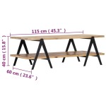 vidaXL Măsuță de cafea, 115 x 60 x 40, lemn masiv de mango vidaXL Măsuță de cafea, 115 x 60 x 40, lemn masiv de mango
