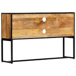 vidaXL Comodă TV, 120 x 30 x 75 cm, lemn masiv reciclat