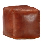 vidaXL Taburet, cafeniu, 40x40x40 cm piele naturală de capră vidaXL Taburet, cafeniu, 40x40x40 cm piele naturală de capră