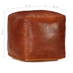vidaXL Taburet, cafeniu, 40x40x40 cm piele naturală de capră vidaXL Taburet, cafeniu, 40x40x40 cm piele naturală de capră
