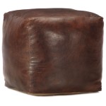 vidaXL Taburet maro închis 40x40x40 cm piele naturală de capră vidaXL Taburet maro închis 40x40x40 cm piele naturală de capră