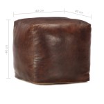 vidaXL Taburet maro închis 40x40x40 cm piele naturală de capră vidaXL Taburet maro închis 40x40x40 cm piele naturală de capră