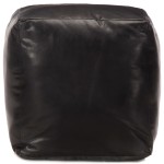 vidaXL Fotoliu puf, negru, 40 x 40 x 40 cm, piele naturală de capră vidaXL Fotoliu puf, negru, 40 x 40 x 40 cm, piele naturală de capră