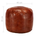 vidaXL Taburet, cafeniu-roșiatic, 40x35 cm, piele naturală de capră vidaXL Taburet, cafeniu-roșiatic, 40x35 cm, piele naturală de capră