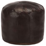 vidaXL Fotoliu puf, maro închis, 40 x 35 cm, piele naturală de capră vidaXL Fotoliu puf, maro închis, 40 x 35 cm, piele naturală de capră