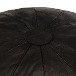vidaXL Taburet, negru, 40x35 cm, piele naturală de capră vidaXL Taburet, negru, 40x35 cm, piele naturală de capră