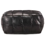 vidaXL Fotoliu puf, negru, 60 x 60 x 30 cm, piele naturală de capră vidaXL Fotoliu puf, negru, 60 x 60 x 30 cm, piele naturală de capră