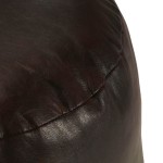 vidaXL Fotoliu puf, maro închis, 60 x 30 cm, piele naturală de capră vidaXL Fotoliu puf, maro închis, 60 x 30 cm, piele naturală de capră