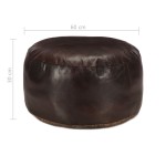 vidaXL Fotoliu puf, maro închis, 60 x 30 cm, piele naturală de capră vidaXL Fotoliu puf, maro închis, 60 x 30 cm, piele naturală de capră
