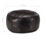 vidaXL Fotoliu puf, negru, 60 x 30 cm, piele naturală de capră vidaXL Fotoliu puf, negru, 60 x 30 cm, piele naturală de capră