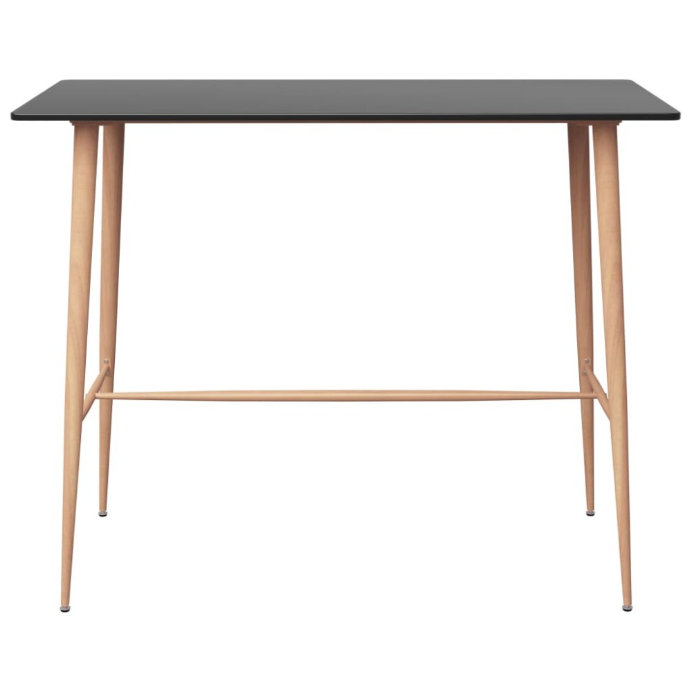 vidaXL Masă de bar, negru, 120 x 60 x 105 cm