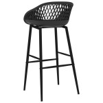 vidaXL Scaune de bar, 2 buc, negru