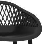 vidaXL Scaune de bar, 2 buc, negru