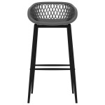 vidaXL Scaune de bar, 2 buc., gri