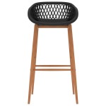 vidaXL Scaune de bar, 2 buc, negru vidaXL Scaune de bar, 2 buc, negru