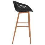vidaXL Scaune de bar, 2 buc, negru vidaXL Scaune de bar, 2 buc, negru