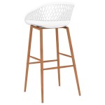 vidaXL Scaune de bar, 2 buc, alb vidaXL Scaune de bar, 2 buc, alb