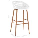 vidaXL Scaune de bar, 2 buc, alb vidaXL Scaune de bar, 2 buc, alb